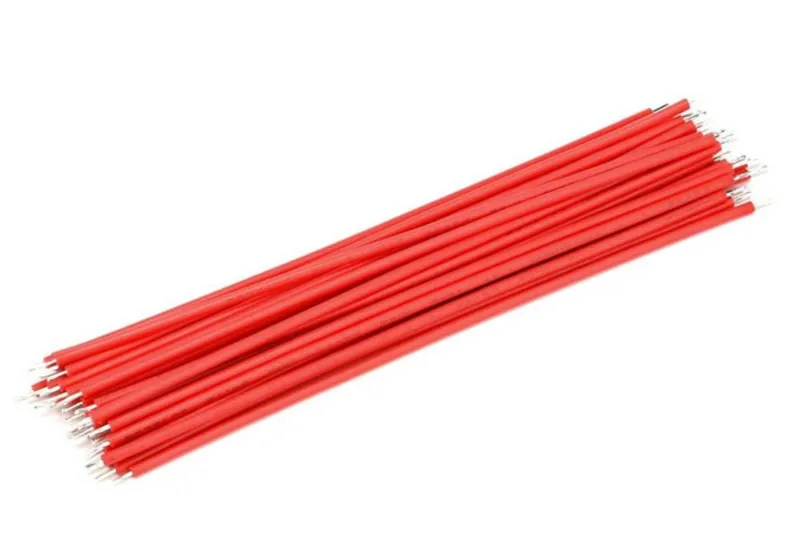 24AWG 15cm Verzinnter Kupfer Elektronikdraht Rot