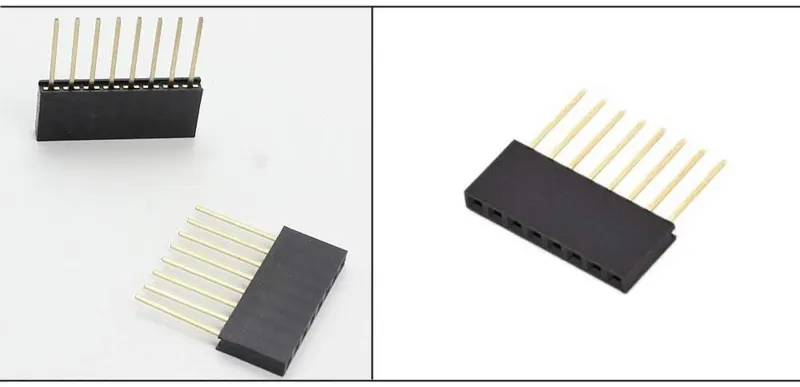 2,54 mm pitch 8-polige einreihige gerade weibliche Pin-Header-Connector - stapelbar
